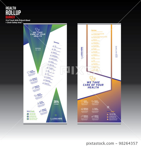 health vector roll up banner design for doctor medical medicine company use 98264357