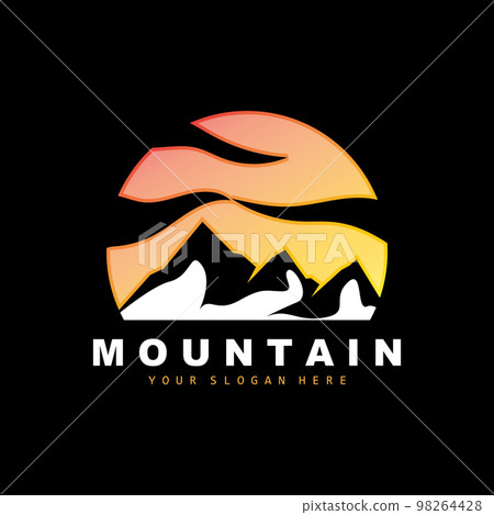 Mountain Logo Design, Vector Place For Nature Lovers Hiker 98264428