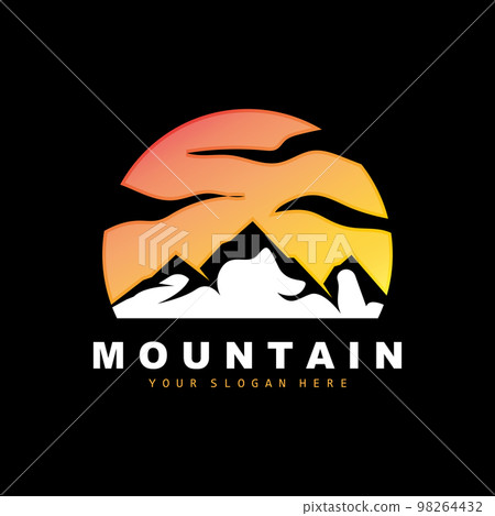 Mountain Logo Design, Vector Place For Nature Lovers Hiker 98264432