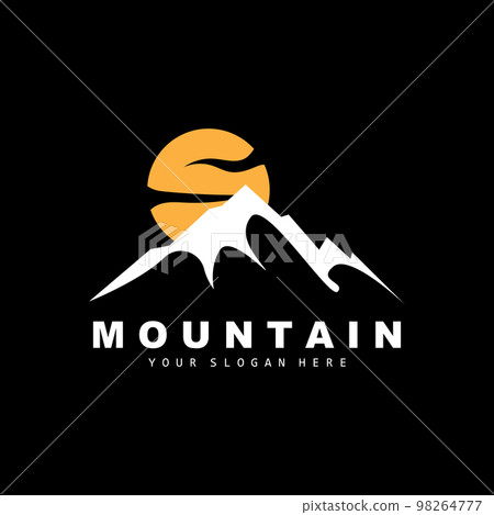 Mountain Logo Design, Vector Place For Nature Lovers Hiker 98264777