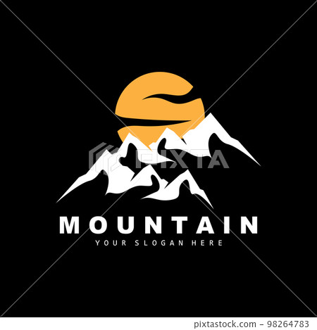 Mountain Logo Design, Vector Place For Nature Lovers Hiker Mountain Logo Design, Vector Place For Nature Lovers Hiker 98264783