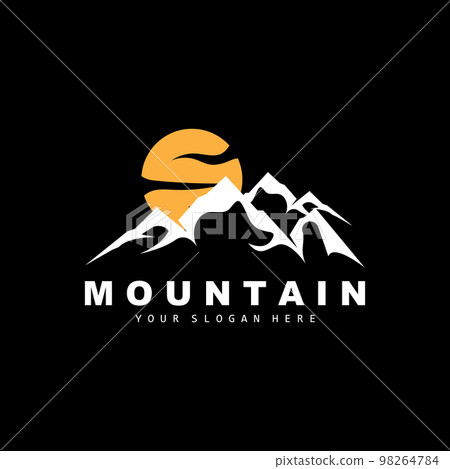 Mountain Logo Design, Vector Place For Nature Lovers Hiker 98264784