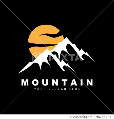 Mountain Logo Design, Vector Place For Nature Lovers Hiker 98264785