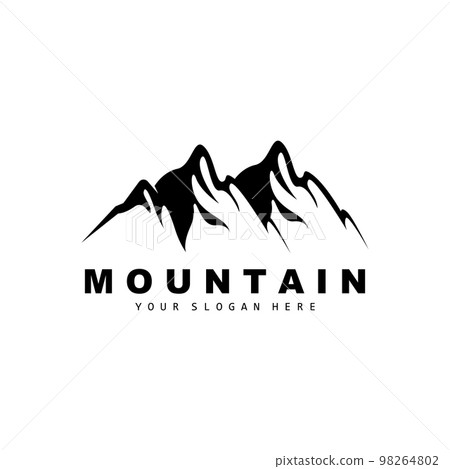 Mountain Logo Design, Vector Place For Nature Lovers Hiker 98264802