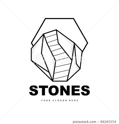 Stone Logo, Vector Stone Modern With Geometry Line Style, Design For Aesthetic Decoration, Brand Modern Product, Simple Icon Abstract Aesthetic Geometry Line 98265554