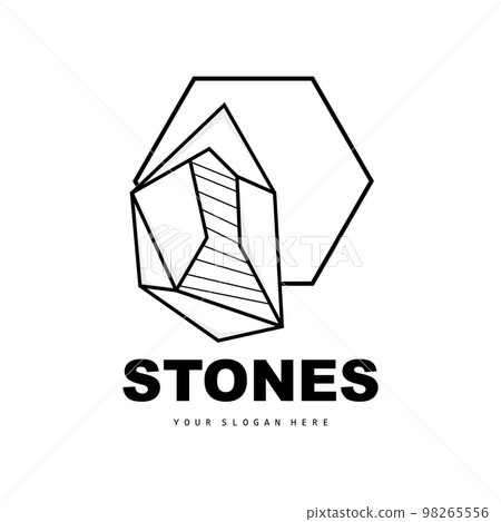 Stone Logo, Vector Stone Modern With Geometry Line Style, Design For Aesthetic Decoration, Brand Modern Product, Simple Icon Abstract Aesthetic Geometry Line Stone Logo, Vector Stone Modern With Geometry Line Style, Design For Aesthetic Decoration, Brand Modern Product, Simple Icon Abstract Aesthetic Geometry Line 98265556