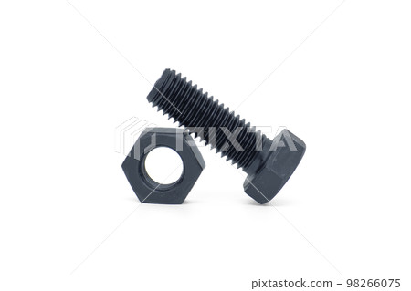 Bolt and nut isolated on white background Bolt and nut isolated on white background 98266075