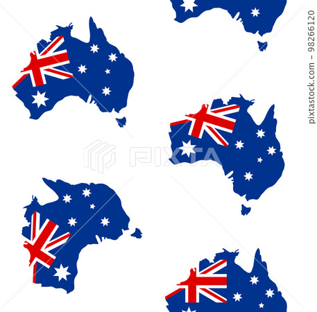 Vector seamless pattern of Australia map with flag Vector seamless pattern of Australia map with flag 98266120
