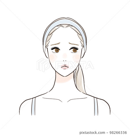 Sick woman worried 98266336