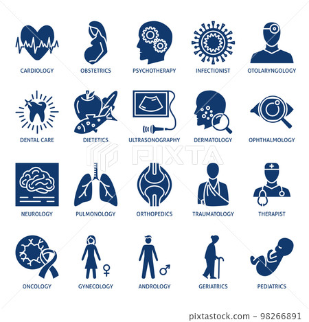Healthcare and medicine icon set 98266891