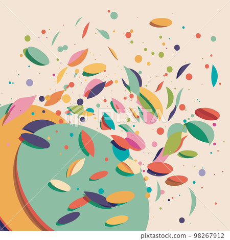 confetti thrown into the air in festivity 98267912