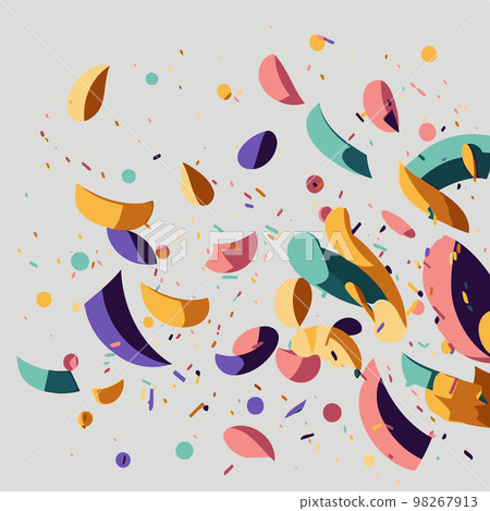 confetti thrown into the air in festivity 98267913