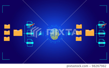 document management concept online document database and digital file storage systems or software record keeping database technology file access document sharing 98267982