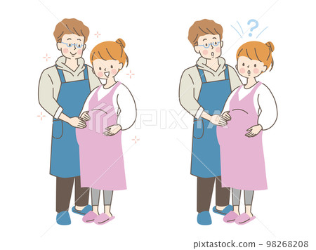 Vector illustration material of a family who can't wait to give birth 98268208