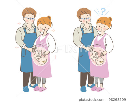 Vector illustration material of a family who can't wait to give birth 98268209