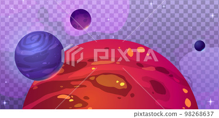 Fantasy alien planets for space game 98268637