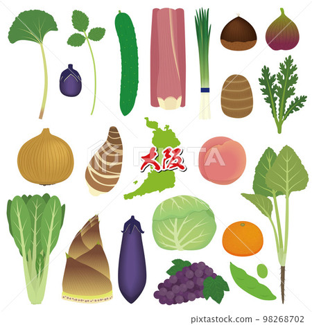 大阪府特有的農產品圖解 大阪府特有的農產品圖解 98268702