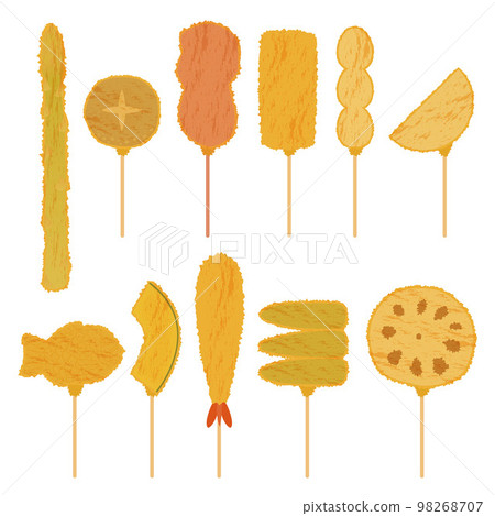 Kushiage illustration set 98268707