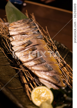 Grilled marinated mackerel 98268809