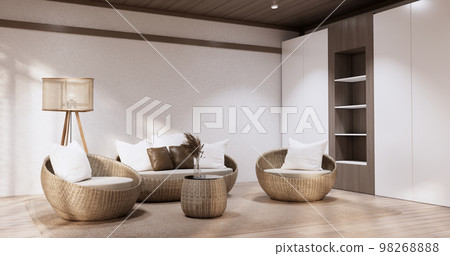 Muji Sofa armchair on Living room empty japandi style. 98268888