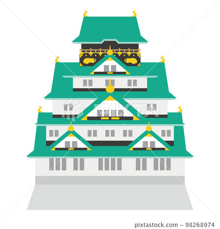 大阪城的插圖 98268974