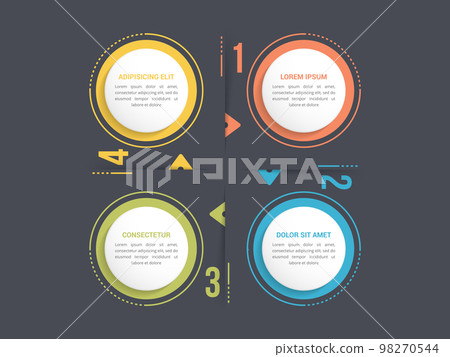 Circle Infographics - Four Elements Circle Infographics - Four Elements 98270544