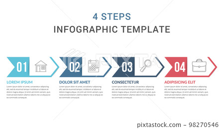 Four Steps Infographic Template Four Steps Infographic Template 98270546