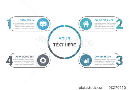 Infographic Template with 4 Elements Infographic Template with 4 Elements 98270650