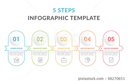 Infographic Template with 5 Steps Infographic Template with 5 Steps 98270651