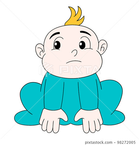 baby boy is acting cute sitting with an innocent face baby boy is acting cute sitting with an innocent face 98272005