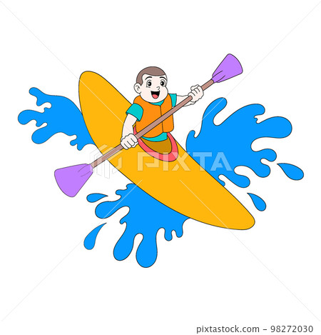 boy is doing sports sport canoe rowing 98272030