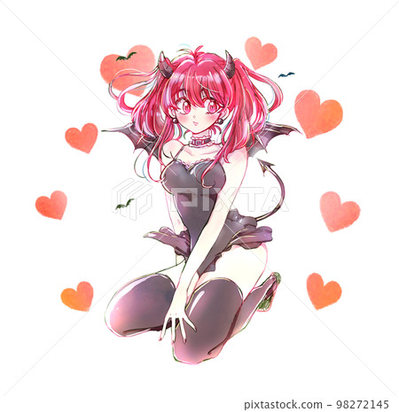 小惡魔般的女人，紅頭髮，心臟 98272145