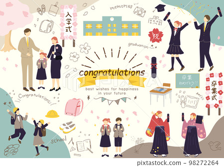 Graduation ceremony entrance ceremony material collection 98272264