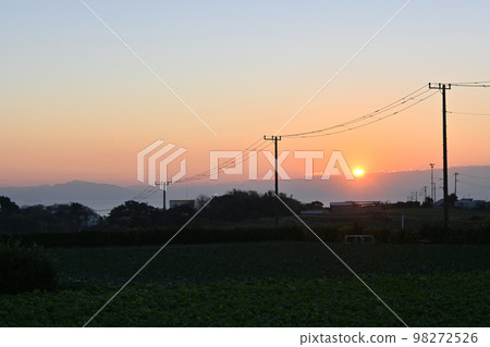 Scenery of the first sunrise of the year 98272526