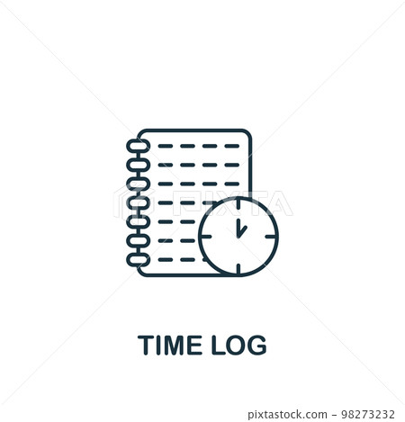 Time Log icon. Monochrome simple Time Management icon for templates, web design and infographics Time Log icon. Monochrome simple Time Management icon for templates, web design and infographics 98273232