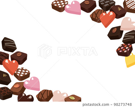 Valentine chocolate frame 98273748