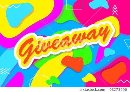 Giveaway background vector Giveaway background vector 98273996