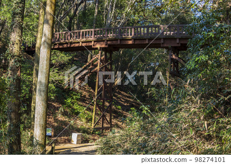 瀧山城跡堀切木橋[國立史蹟·瀧山公園]東京都八王子市 98274101