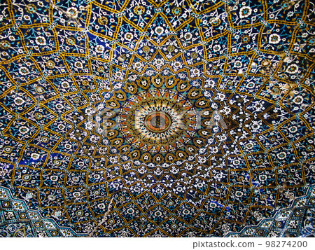 Madrasa-e-Khan mosaic ceiling, Shiraz Madrasa-e-Khan mosaic ceiling, Shiraz 98274200