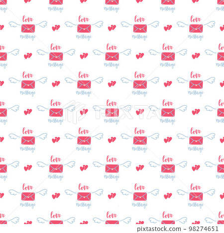 Valentines day vector seamless pattern - Stock Illustration [98274651 ...