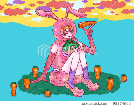 girl dressed as a rabbit 98274663
