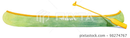 watercolor painting: canoe 98274767