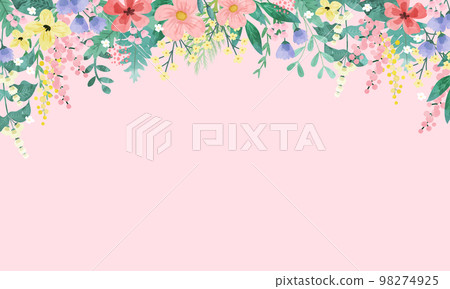 Botanical vector illustration frame background Botanical vector illustration frame background 98274925