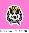 Stoned Monkey Cannabis Wax Marijuana Package Sticker or T-shirt Design in Cartoon Graffiti Style 98276085