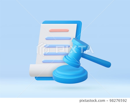 3d judge gavel 98276592