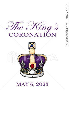 England - 6th of May 2023: Poster for King Charles III Coronation with British flag vector illustration. 98276828