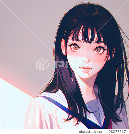 看著這個水手服青年的女高中生“AI生成圖像” 98277317