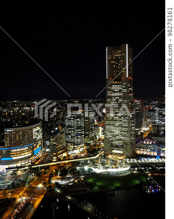 神奈川縣橫濱夜景 Nippon Maru, Landmark Tower December 98278161