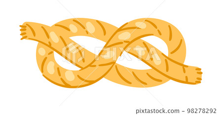 Illustration of rope knot. Nautical icon. Marine cute decorative item. Illustration of rope knot. Nautical icon. Marine cute decorative item. 98278292