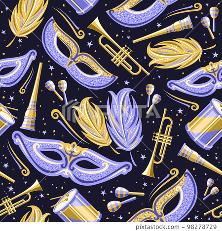 Vector Carnival seamless pattern 98278729